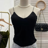 IFOMT Women's Retro Chic Floral Print Velvet Spaghetti Strap Camisole Top Sleeveless Tube Top With Padded Base 8965 PartyClub Outfits