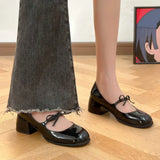 IFOMT  Block Heels For Women Pumps Slip On Comfortable High-Heeled Shoes Mary Jane Sandals Ladies Shallow Mouth Basketball Platform Lac