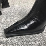 IFOMT Autumn New Small Square Head Thick High Heel Short Boots Riding Boots High Heels Fashion Boots Shaped Triangle Heel