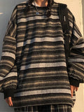 IFOMT Striped Oversized Unisex Jumper