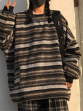 IFOMT Striped Oversized Unisex Jumper