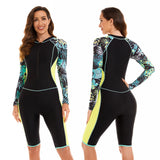 IFOMT 2024 Summer Long Sleeve Swimsuit Rashguard Women Surfing Swimwear Diving Print Swimming Suit For Women Bodysuit Rash Guard