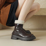 IFOMT Vintage Platform Women Ankle Boots Fashion Warm Plush Short Booties Autumn Winter Comfort Thick Heels Ladies Shoes