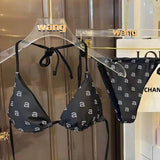 IFOMT 2024 Luxury Brand Designer Printed Swimsuit Wang Women's Bikini Beach Style Sexy Briefs Thong Swimsuit Biquini Bandage Swimsuit