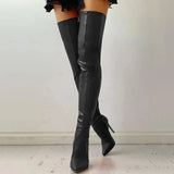 IFOMT  Autumn/Winter Women's Boots Pointed Side Zipper Slim High Heels Large Over Knee Boots Women's Boots Platform Boots Womens Shoes