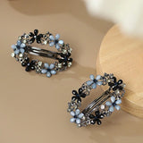 IFOMT Spring clip hollow alloy hair clip popular elliptical light luxury