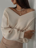 IFOMT Knitted Long Sleeve Solid Women Pullovers