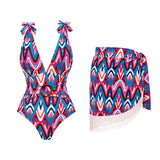 IFOMT One Piece Swimsuit Bow Tie Shoulder Strap Swimwear Women Tassel Skirt Beachwear Luxury Bathing Suit 2024 New Beach Wear Vacation