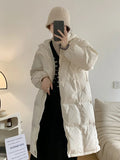 Ifomt Fashion Thick Women Long Puffy Coat Winter Warm Preppy Style Korean Parkas Casual Long Sleeve Cotton Down Elegant Jacket