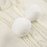 IFOMT Hooded Knitted Sweater Hairball Mini Dress