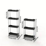 IFOMT  Bathroom Storage Rack With Wheels, 3/4 Layer Rolling Utility Cart, Bathroom Storage Organizer, Multi-purpose Utility Cart
