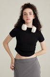 IFOMT Side Ruched Crop Top