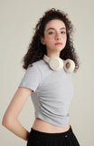 IFOMT Side Ruched Crop Top