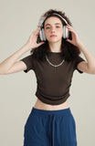 IFOMT Side Ruched Crop Top