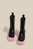 IFOMT New Fashion Spring Outfit Solid Color Tire Chelsea Boots