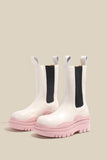 IFOMT New Fashion Spring Outfit Solid Color Tire Chelsea Boots