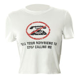 IFOMT Tell Your Boyfriend Crop Top