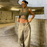 IFOMT Vanni Cut-Out Crop Top