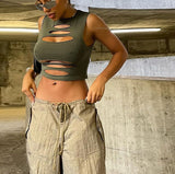 IFOMT Vanni Cut-Out Crop Top