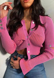 IFOMT Y2K Detachable Sleeves Crop Cardigan