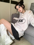 IFOMT Y2K Grunge Distressed Knitted Sweater