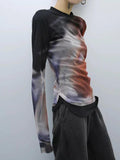 IFOMT Y2K Grunge Tie Dye Top