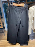 Ifomt Casual Women Gray Cotton Drawstring Pants Women Casual Solid High Waist Wide Leg Pants Female Vintage Streetwear Loose Trousers