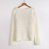 IFOMT Bows Long Sleeve Knitted Sweater For Women Casual Loose O Neck Crochet Pullovers Winter New Female Splice Sweater Top