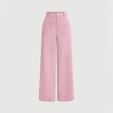 Ifomt Women's Pants All Season Casual Retro Vintage Pocket  Natural Waist  Full Length Suitable for all occasions Pants