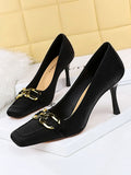 IFOMT Shallow Cut Split-Joint Square-Toe Pumps