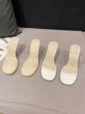 IFOMT Open Toe Transparent Platform Shoes Sandals