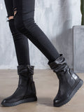 IFOMT Leisure Fashion Solid Leather Martin Boots