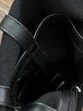 IFOMT Hollow Split-Joint Split-Toe Zipper Boots Platform Shoes Sandals