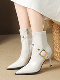 IFOMT Pointed-Toe Split-Joint Boots Pumps