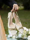 IFOMT Split-Joint Square-Toe Sandals Sling Shoes
