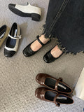 IFOMT Round Cut Round-Toe Split-Joint Mary Janes