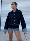 Ifomt Chic Denim Jacket Mini Skirts Set Women Lapel Single Breasted Long Sleeve Coat Slim Short Skirt 2025 Spring Elegant Lady Outfit