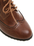 IFOMT Lace-Up Pointed-Toe Split-Joint Pumps