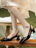 IFOMT Split-Joint Square-Toe Sandals Sling Shoes