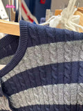 Ifomt Twisted Flower Stripe Cardigan Women's Sweater Spring Casual Sweaters Cotton Long Sleeve O Neck Single Breasted Outerwear Top