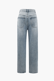 IFOMT Asymmetric Waist Straight Leg Jeans