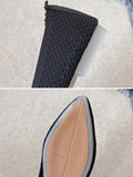 IFOMT Breathable Hollow Solid Color Flat Shoes