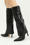 IFOMT New Fashion Spring Outfit Pointed Toe Knee-High Trouser Boots