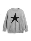 IFOMT Vintage Star Jacquard Crew Neck Sweater