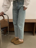IFOMT Round-Toe Split-Joint Flat Shoes Slippers&Mules