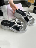 IFOMT Hollow Split-Joint Square-Toe Slippers
