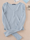 Ifomt Vintage Floral Print Slim T-shirts Women Sweet Chic Button Round Neck Long Sleeve T Shirt Women Autumn Streetwear Y2k Tops 2025