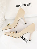 IFOMT Shallow Cut Split-Joint Square-Toe Pumps