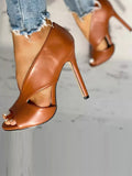 IFOMT Hollow Peep Toe Pumps
