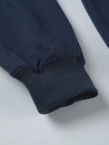 IFOMT Basic Solid Color Loose Fit Crew Neck Sweatshirt